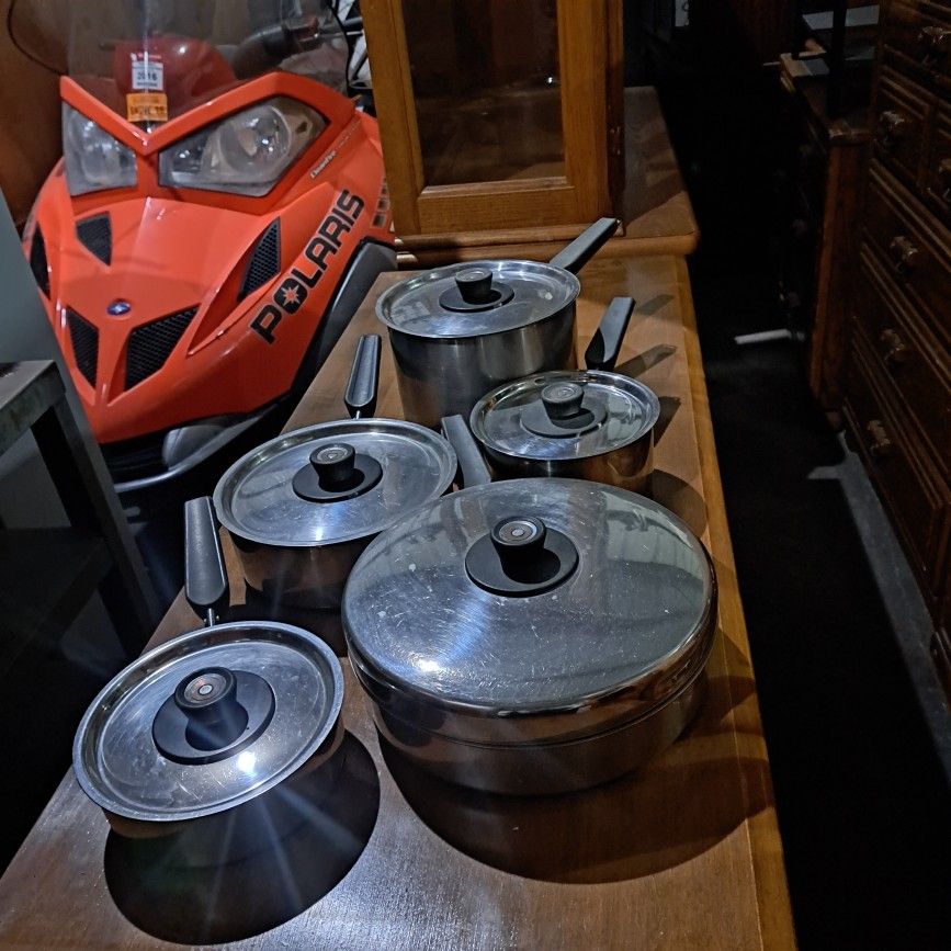 Revere ware copper core pot and pan set