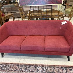 REDUCED PRICE-Brick Red Sofa
