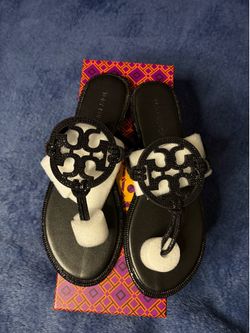 Black Embellished Sandals