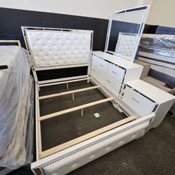 Grand Opening Elis Furniture Suler Deal 4 Pcs Bedroom Set Queen $898 Bed, 1 Night, Dresser & Mirror