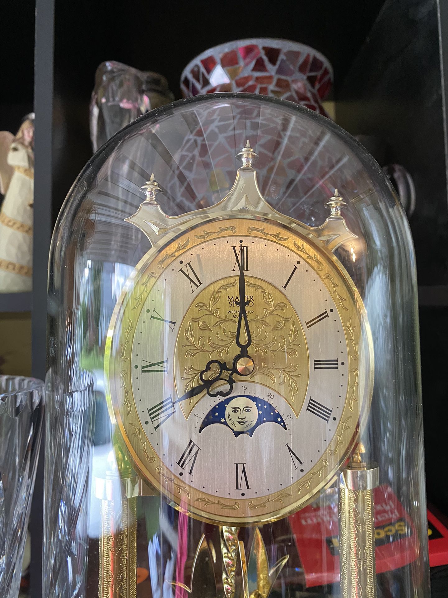 Clocks Antique Glass Tops