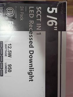 New Amico 24 Pack 5/6 inch 5CCT LED Recessed Downlight