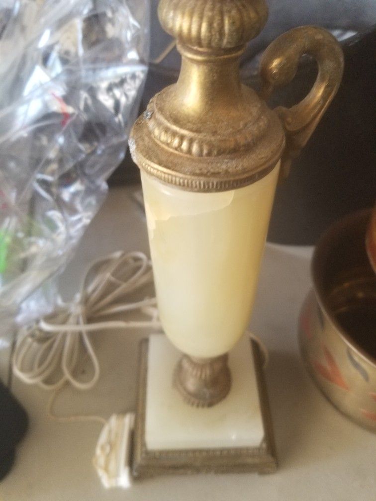 Vintage Alabaster Lamp