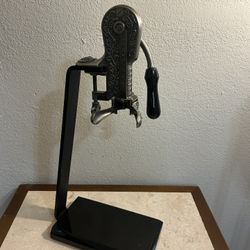 1897 Ornate Champion Tabletop Wine Opener Cork Screw Base Stand Connoisseur