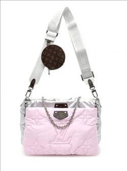 Louis Vuitton Econyl Monogram Pillow Maxi Multi Pochette  Silver Pale Pink Crossbody bag Limited edition, preowned