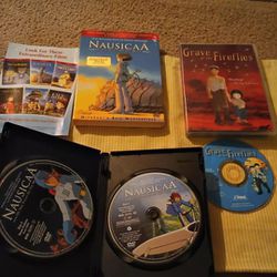 Grave of the Fireflies (DVD) OOP DVD + Nausicaa Of The Valley Of The Wind  Anime DVD Lot