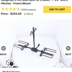 Swagman Xc2 bike Carrier Rack For A Car Or Truck