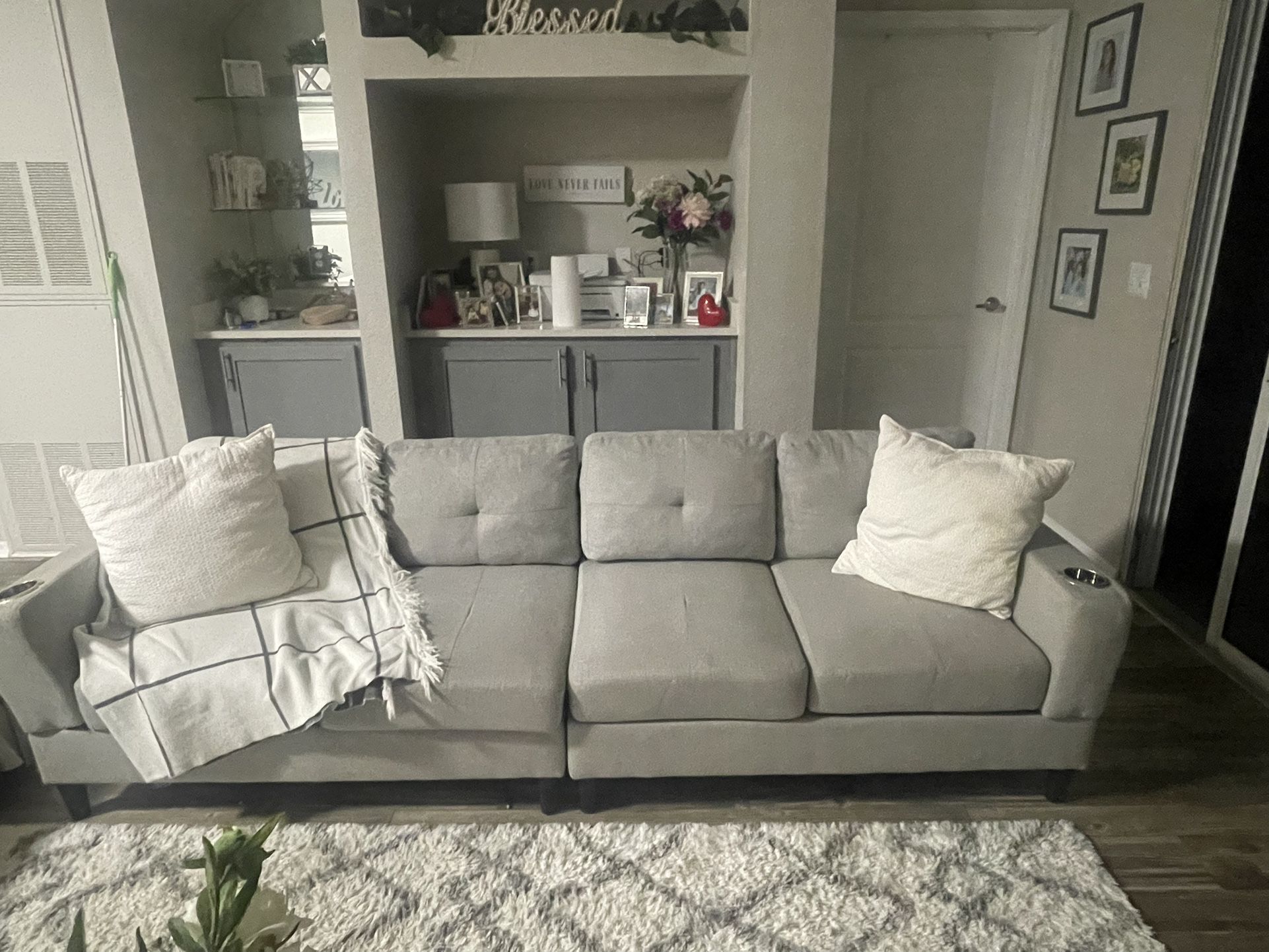 Grey Couch For Sale 104” Long 
