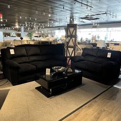 Black Sofa And Loveseat