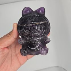 Labubu Crystal carving ( Fluorite)