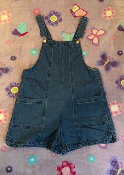 Women’s Blue Denim Overall Romper – Worn Once!