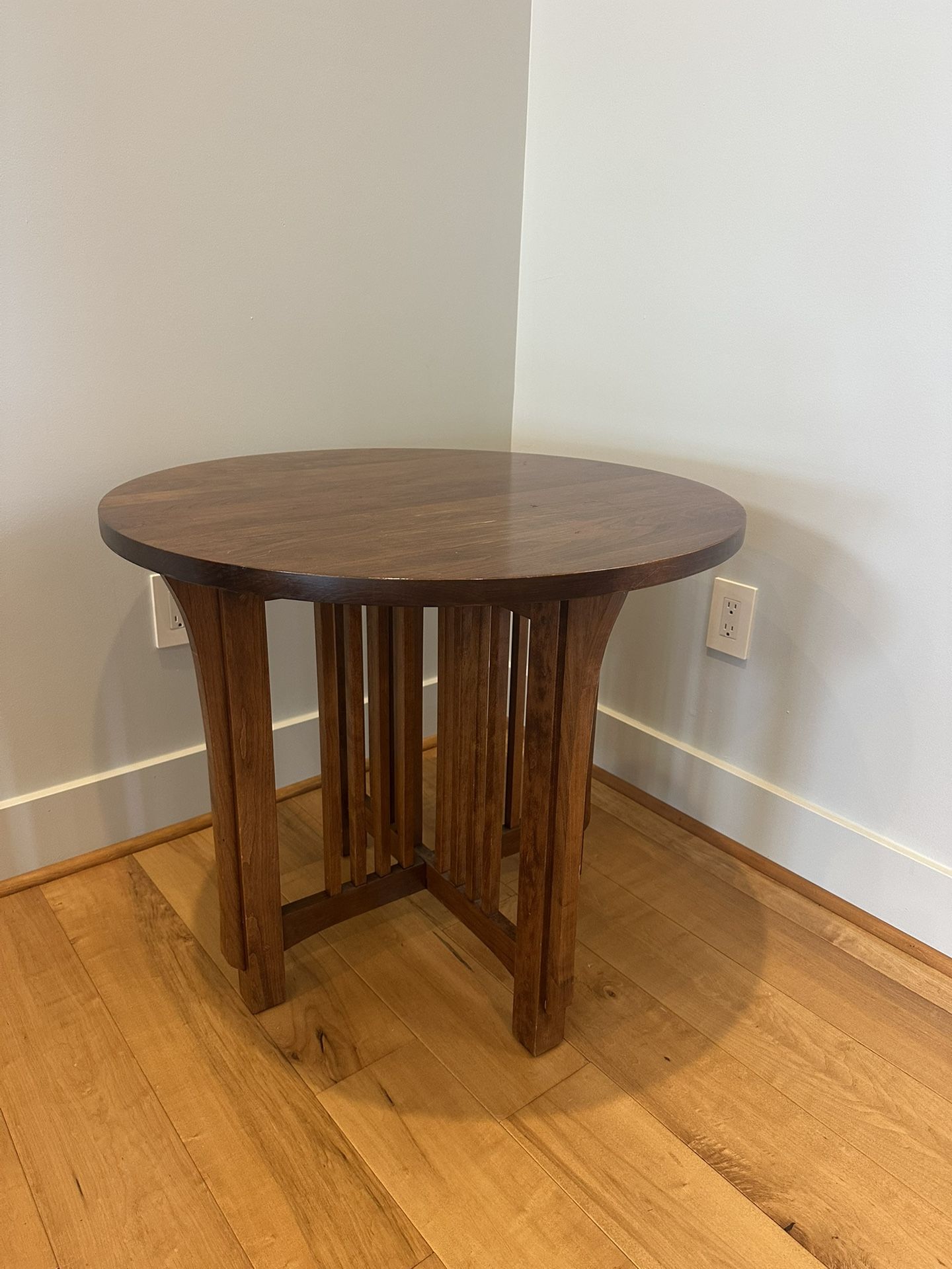 Round Wood Accent Table
