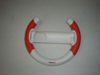 GameStop Steering Wheel for Nintendo Wii Controller Red