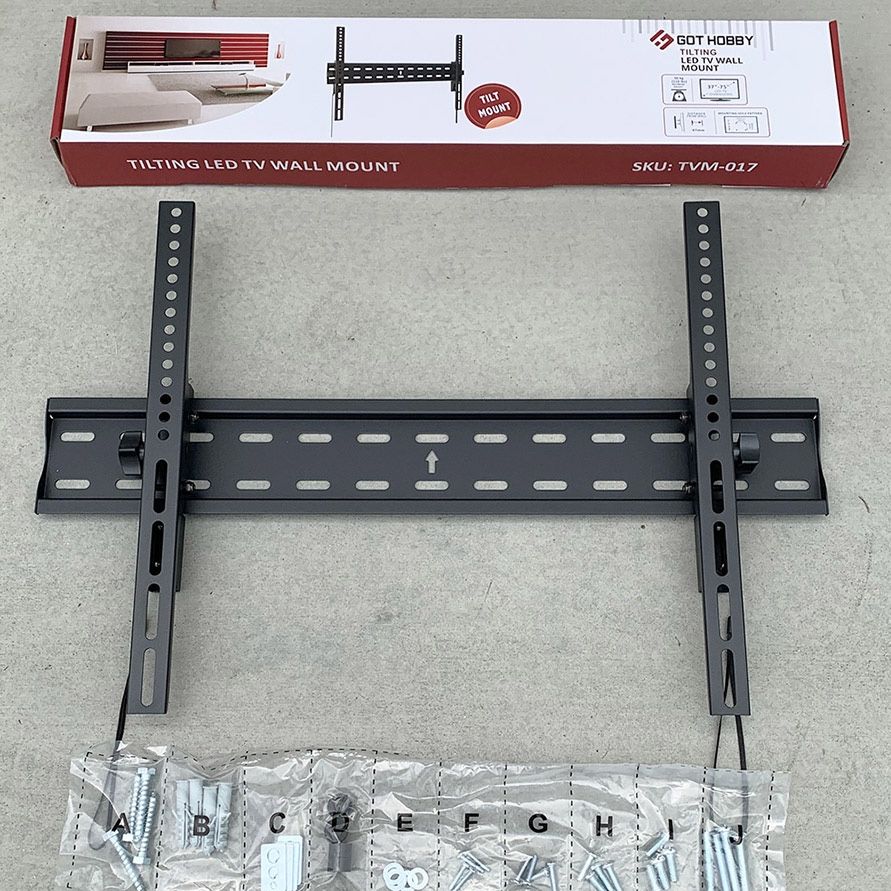 Brand New $15 TV Wall Mount for 37”-75” TVs, Tilt Bracket Max VESA 600x400mm, Max Weight 110 Lbs