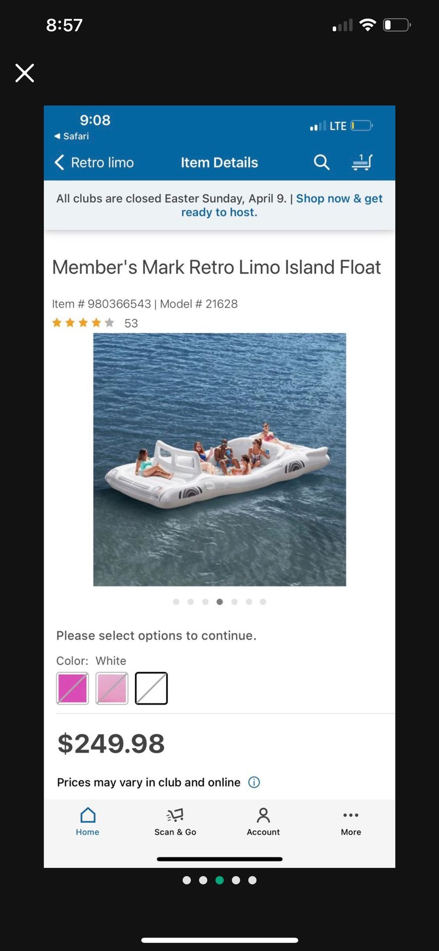 Members Mark Retro Limo Island Float I Have A Pink One And A White One
