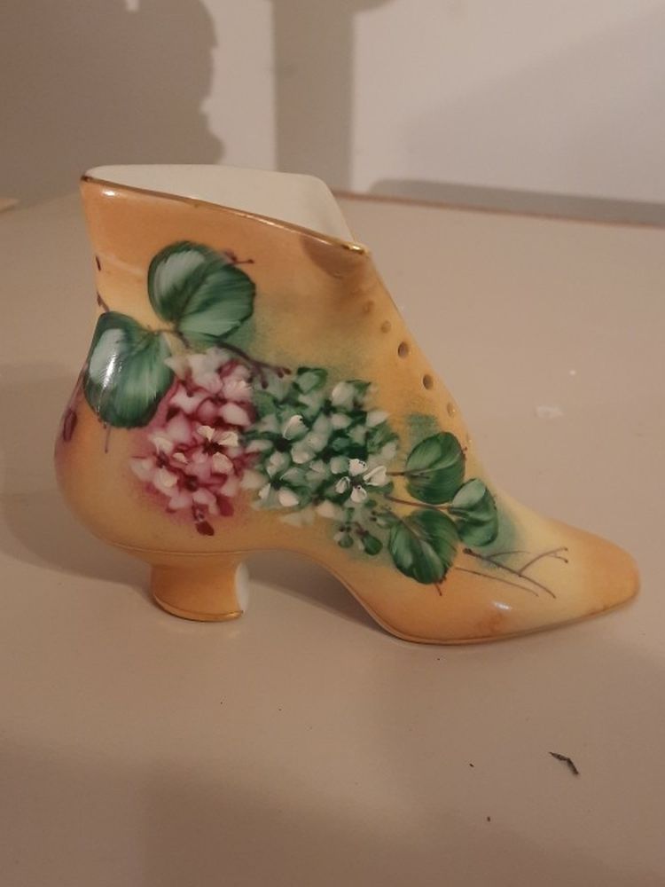 Limoges porcelain antique miniature boot