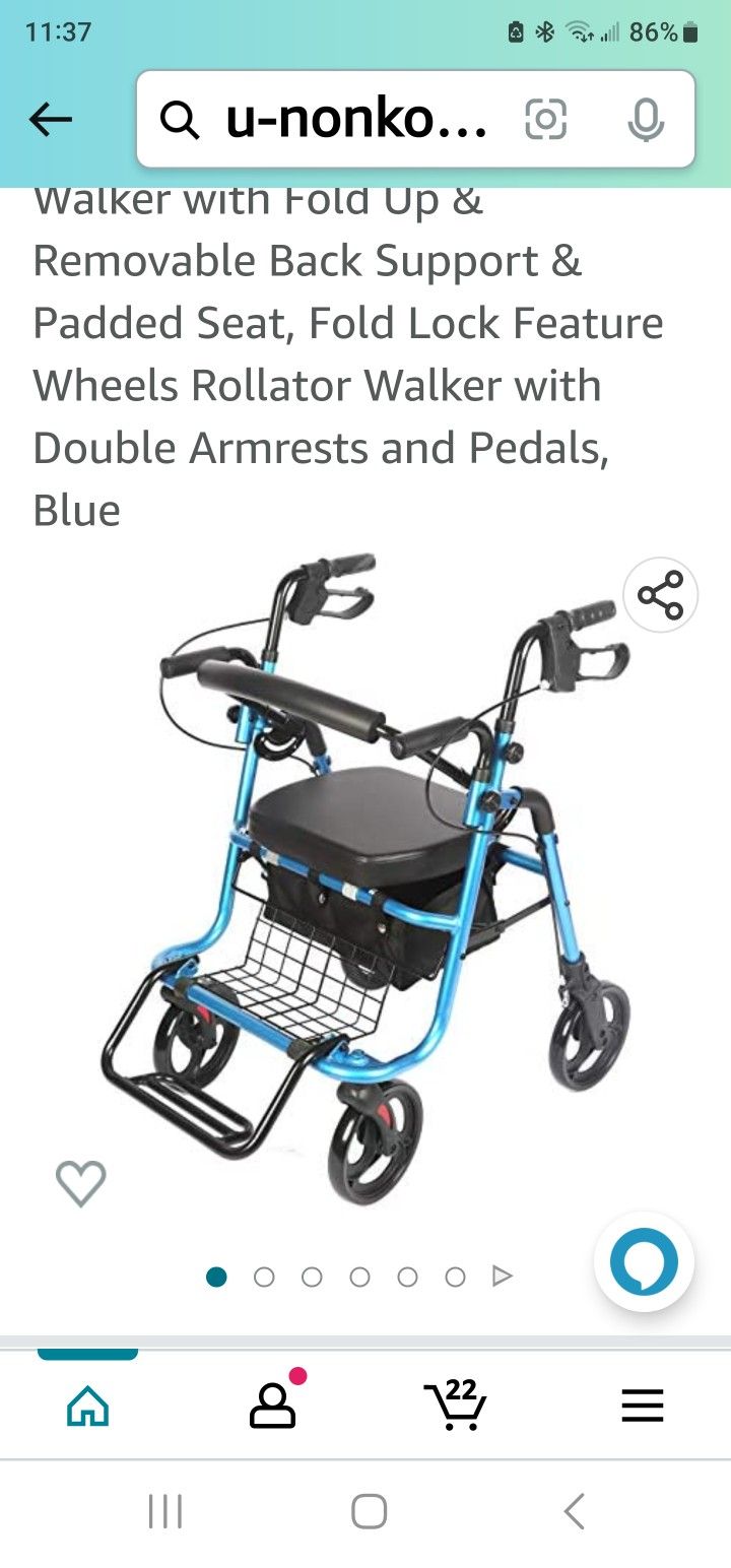 U-NONKONT Medical Rollator Walker