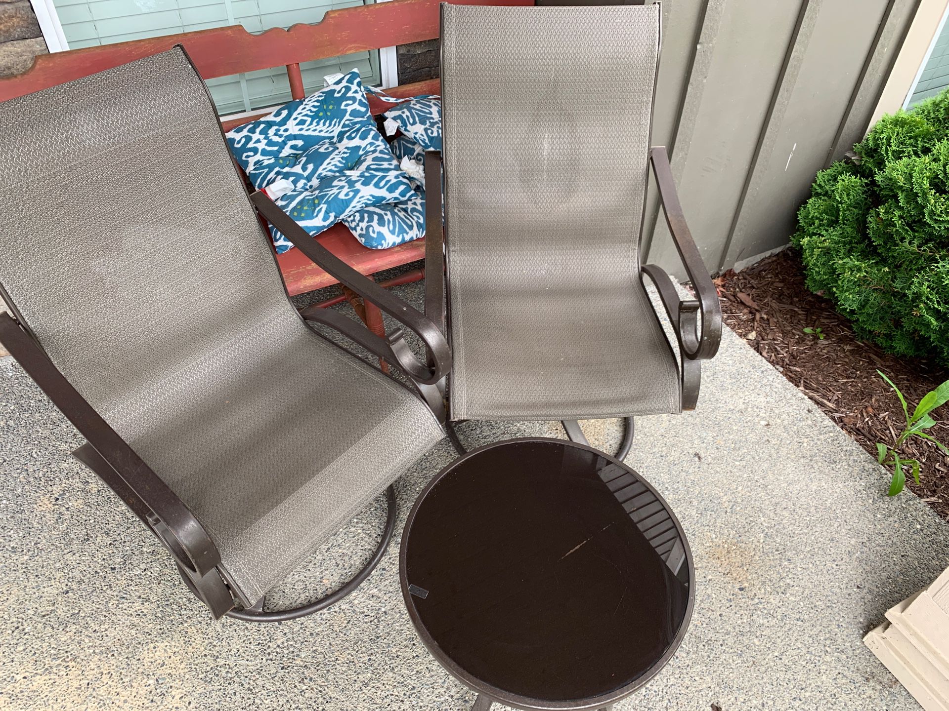2 chair 1 table set Outdoor Furniture