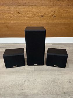 Kenwood KS-505HT 3 Speaker Set Front Rear Surround 100W 8 Ohm Tested Works