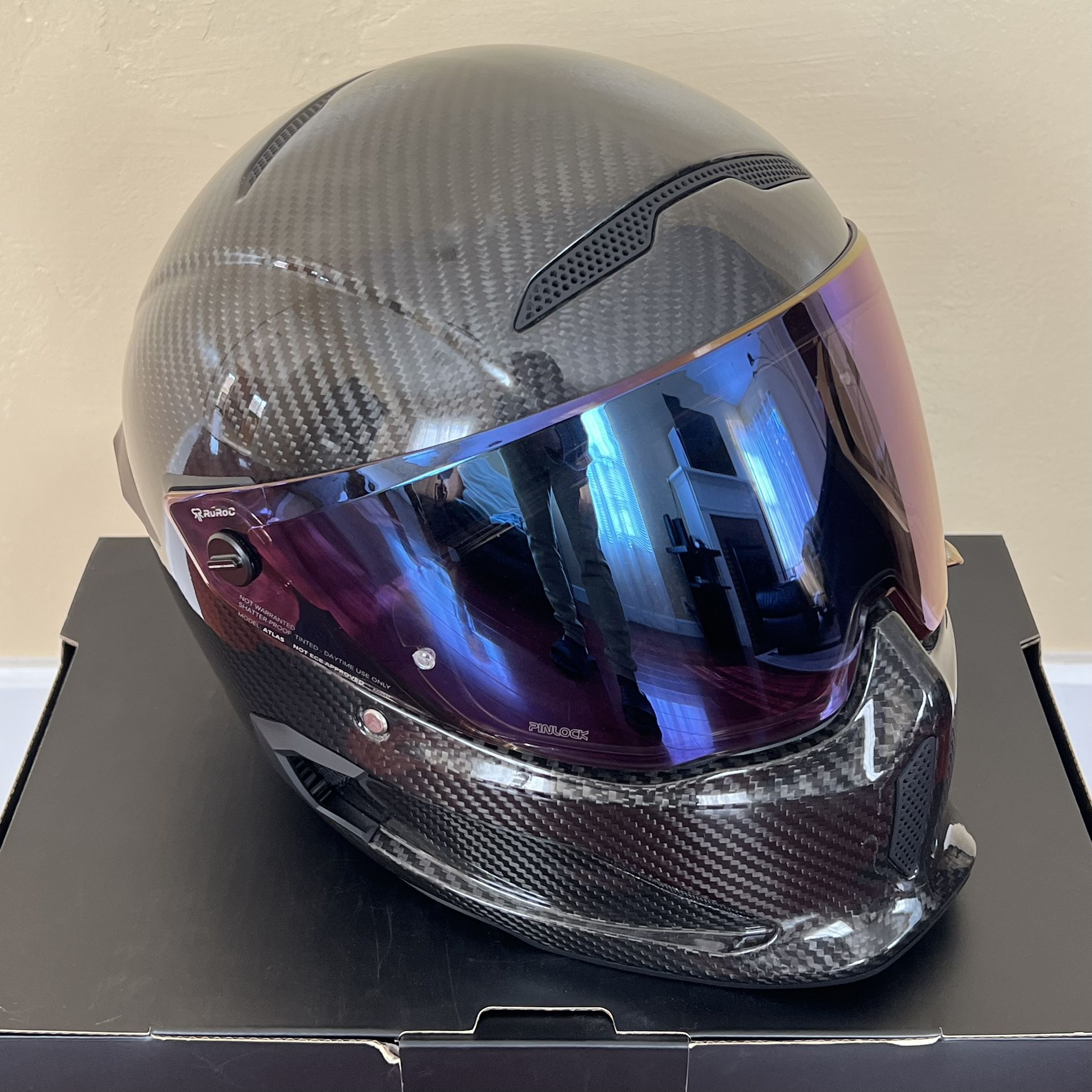 Ruroc Atlas 3.0 Liquid Carbon Motorcycle Helmet M