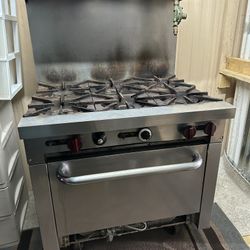6 Burner Propane Industrial Stove 
