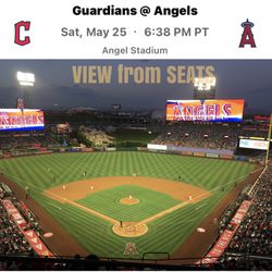 2 LA Angels Baseball + Parking tickets vs Cleveland Guardians Sat May 25 2024 Kip Moore concert