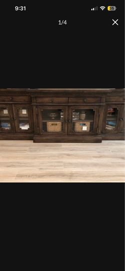 Restoration hardware Glass Door Media Console 100”