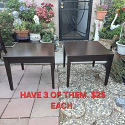 WOOD END TABLES . HAVE 3 OF THEM $25 EACH. 