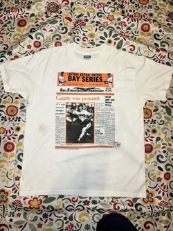 Hanes Single Stitch Vintage 1989 San Francisco Giants Win Men’s White Shirt XL