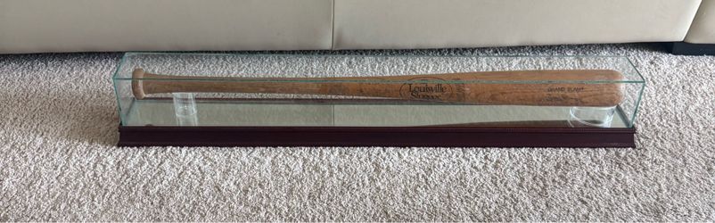 Glass bat display case