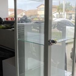 5 Shelf Clear Display White/Cream