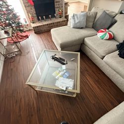 400$ Full sized u shaped Ashley furniture sectional barely used