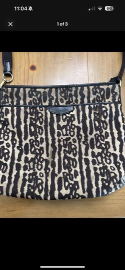Coach Leopard File Crossbody Web Strap With Patent Leather #31686
