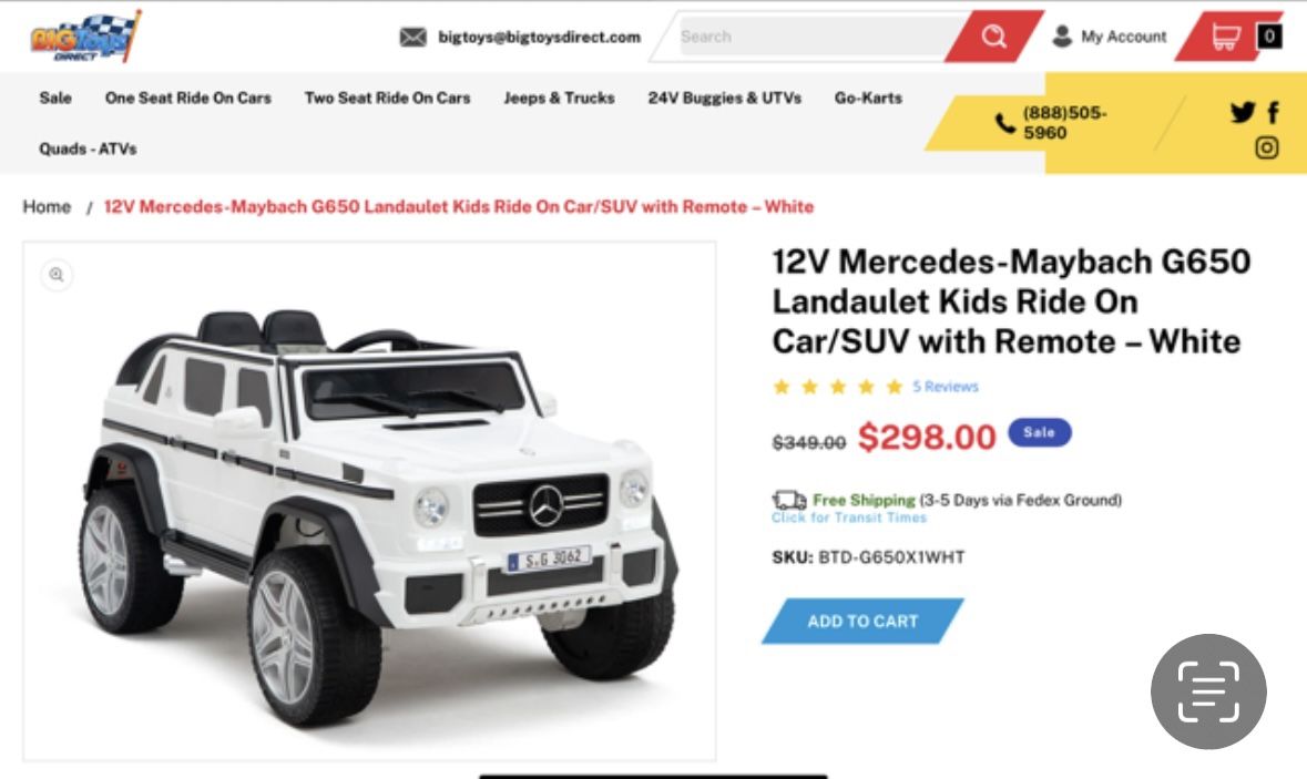 Ride On Kids Mercedes