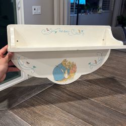 Beatrix Potter Bookshelf / Peter Rabbit,/ Wall Decor