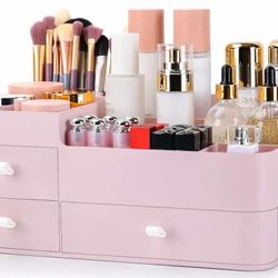 Makeup Organizer with Drawers,Large Capacity Countertop Organizer for Vanity,Bathroom and Bedroom Desk Cosmetics Organizer for Skin Care,Brushes, Eyes