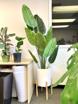 Artificial Birds of Paradise Tree, Fake Banana Leaf Tree, Faux Tropical Tree,