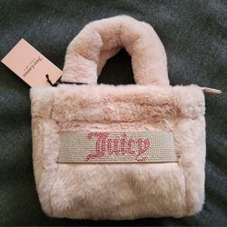 New Juicy Couture Plush Mini Tote Bag