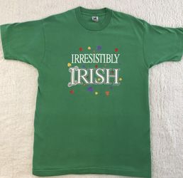 Vintage 90s Irresistibly Irish T-shirt Adult Large - perfect for St Pattys Day