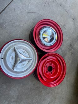 1950s 15 inch Chevy rims 3 only