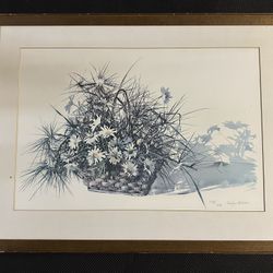 Simplicity daisies Flowers Signed Lithograph 558/1500  Carolyn Blish 
