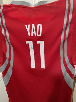 Yao Ming Autographed Jersey Size Large