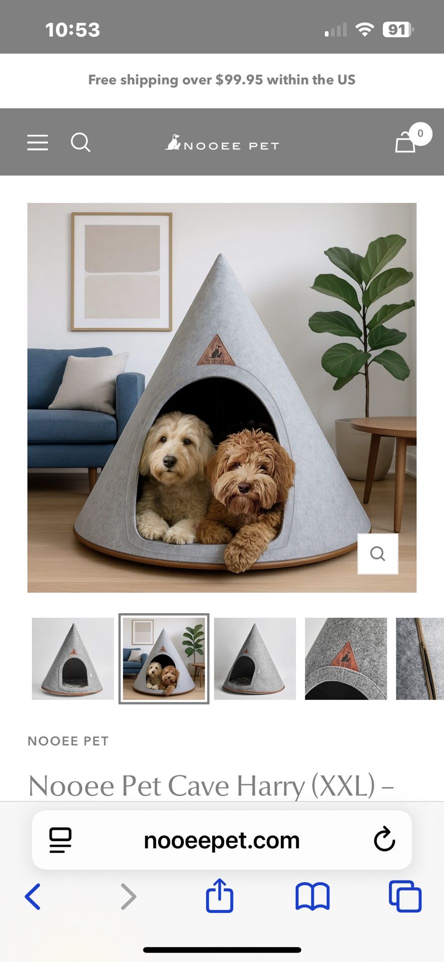 Dog’s Teepee House/bed Large