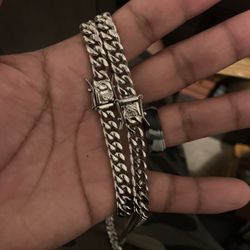 Small cuban link set (stainless steel)