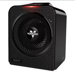 Vornado Forced Air Velocity 5 Whole Room 1500-Watt 5118 BTU Electric Space Fan Electric Heater Black