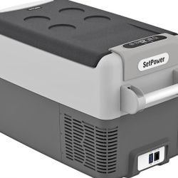 Setpower AJ30 Portable Refrigerator, Portable Freezer, 32 Quart Electric Cooler, Car Refrigerator, 12/24V DC & 110/240V AC Power Cord, Car Refrigerato