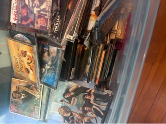 Assorted DVDs, CD, ol school music.