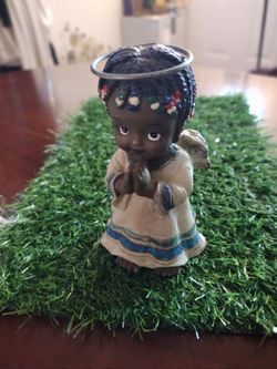 Figuring Of Angel Nealing Antique 