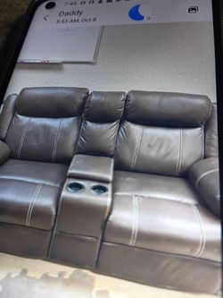 Leather recliner couch asking 100
