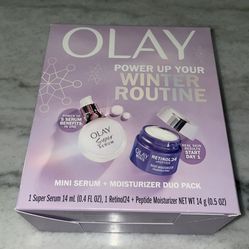 New Olay Retinol 24 Moisturizer & Mini Serum Gift Set 